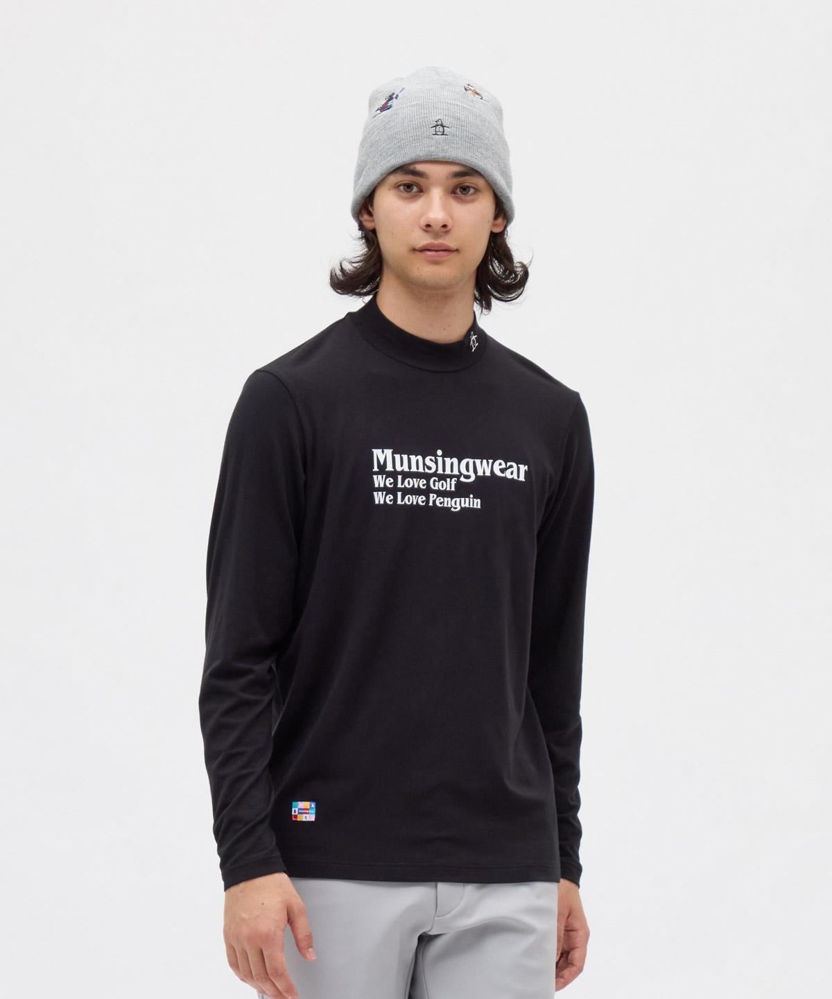 【公式】マンシングウェア MUNSINGWEAR ロゴプリント長袖モックネックシャツ メンズ 男性 保温 ストレッチ UVカット UPF30 吸放湿 ゴルフ 2025年秋冬モデル MG5FLS50M