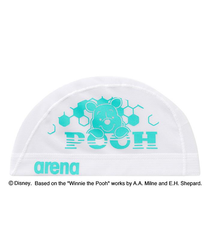 【公式】アリーナ 【ディズニー】 プーさん メッシュキャップ メンズ レディース ジュニア 快適 ラバープリント 水泳帽 スイムキャップ アクセサリー 小物 練習 水泳 競泳 スイミング プール スポーツ ブランド 2024年秋冬モデル AS4FSC82U画像