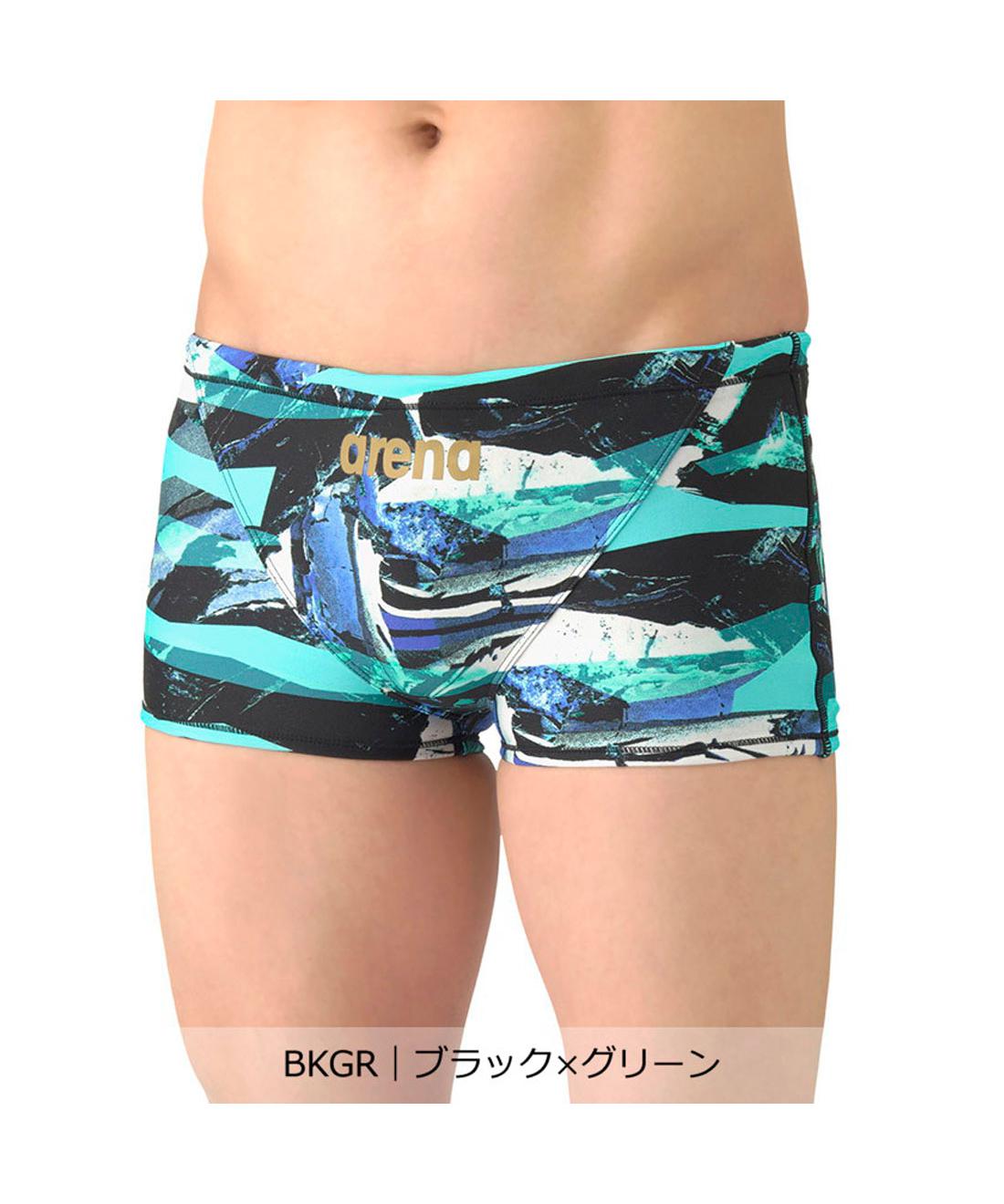 【公式】アリーナ arena 【タフスーツ】トレーニングスパッツ（ショートレッグ）【返品不可商品】 グラフィック 総柄メンズ 男性 水泳 スイム スイミング プール スポーツ ブランド 2026年春夏モデル AS6SWM33M