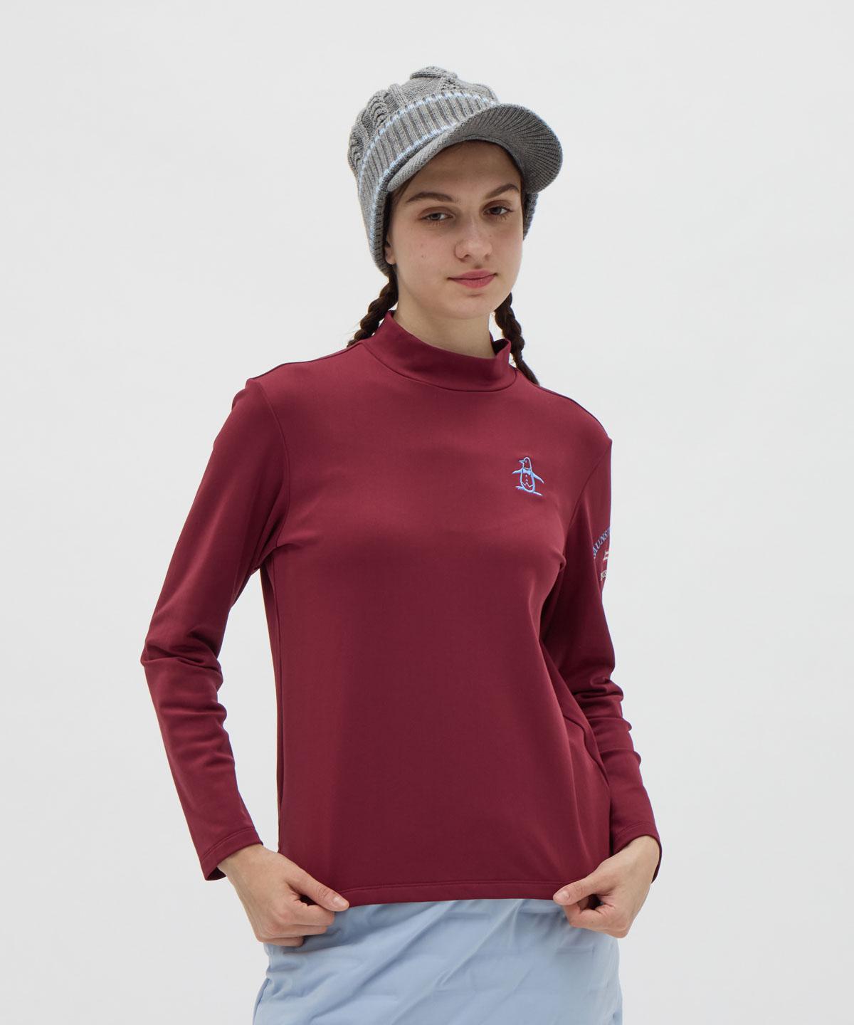 【公式】マンシングウェア MUNSINGWEAR 保温ストレッチウォーモトリコットモックネック長袖シャツ レディース 女性 UVカット UPF50+ ゴルフ おしゃれ スポーツ MG5FLS30L｜デサント公式通販　店