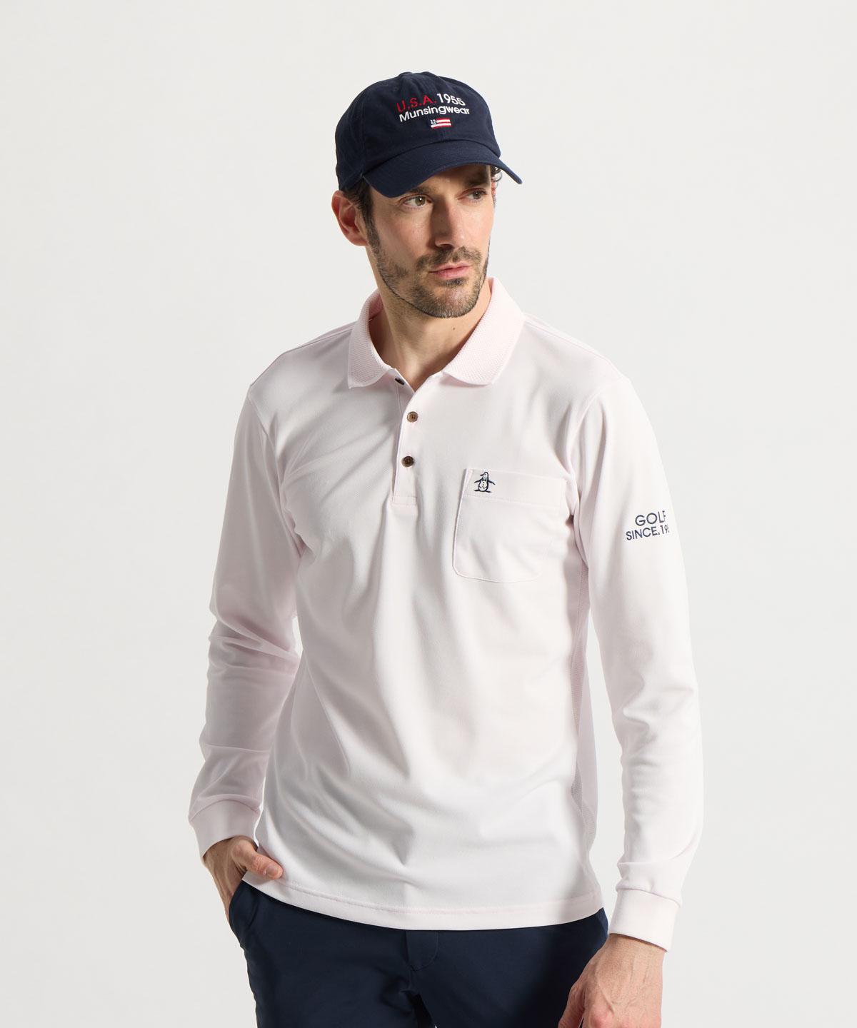 【公式】マンシングウェア Munsingwear サイドメッシュ長袖ポロシャツ 胸ポケット付 メンズ 男性 吸汗速乾 ストレッチ 部分通気 ゴルフ 2026年春夏モデル MG6SLS38M 12,870円