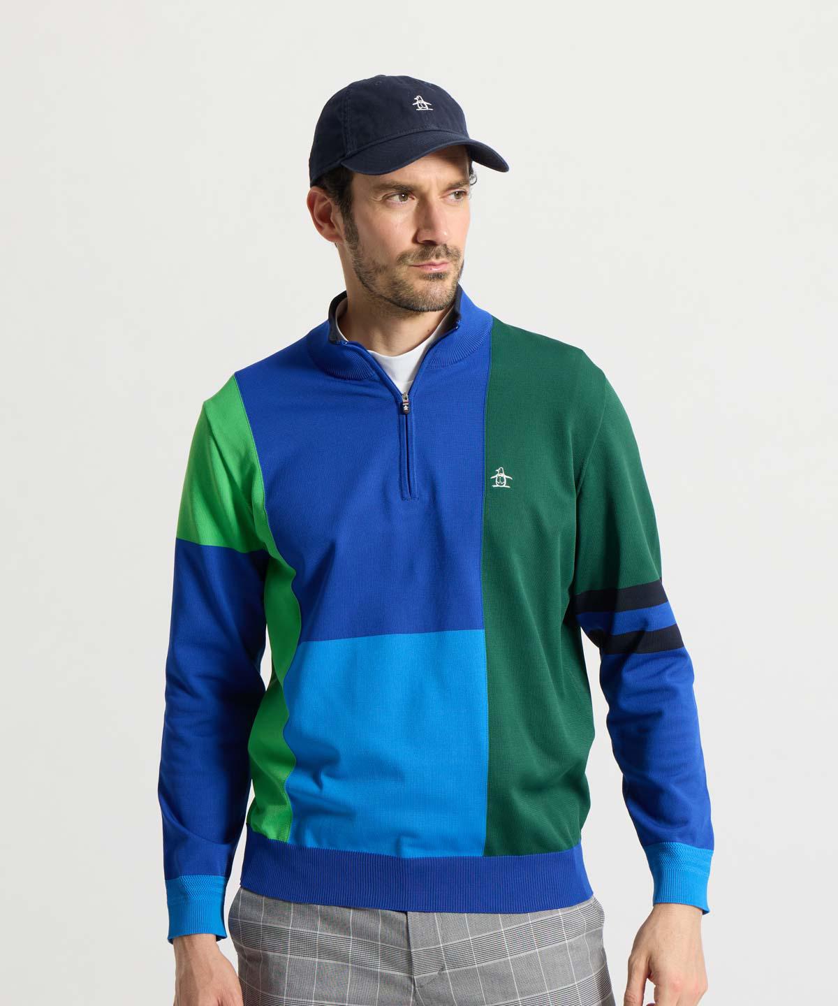 【堅苦しさ】マンシングウェア Munsingwear ブロッキングインターシャクルーネックセーター メンズ 成人男性 室内用便器可 編み物 ゴルフ 普段使い走り 今めかしい 2026年春夏青写真 MG6SST32M