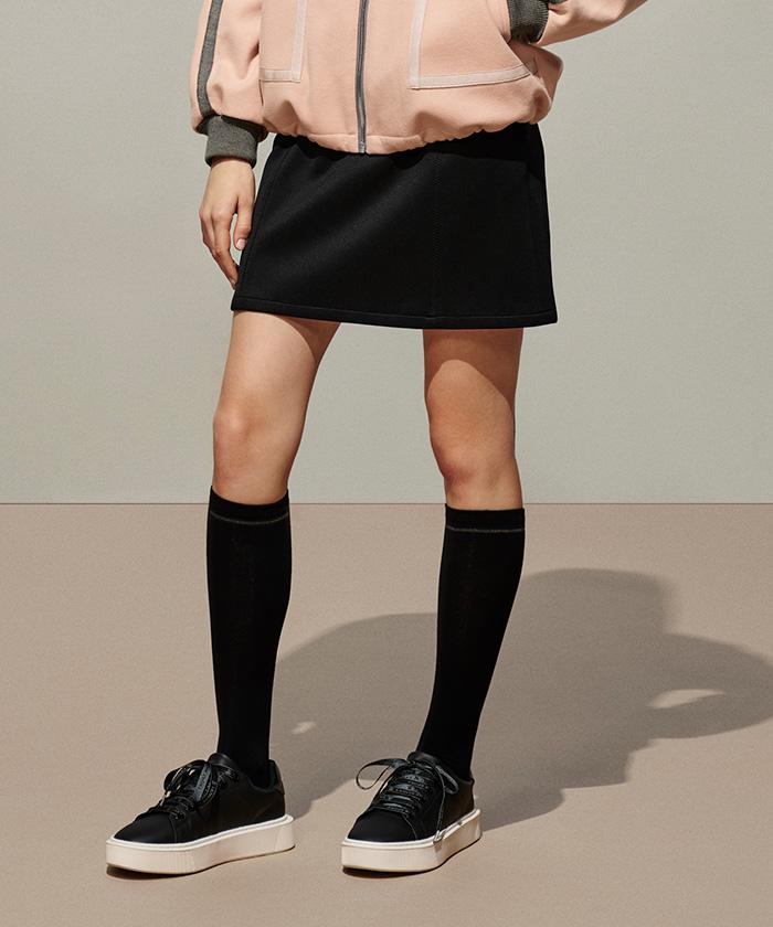 公式ランバン スポール LANVIN SPORT ダンボールニットAラインスカート レディース 女性 吸汗 UVカット UPF50+ 2WAYストレッチ ウエストストレッチ ゴルフ 2026年春夏モデル VG6SSK11L｜デサント公式通販　店 21,560円