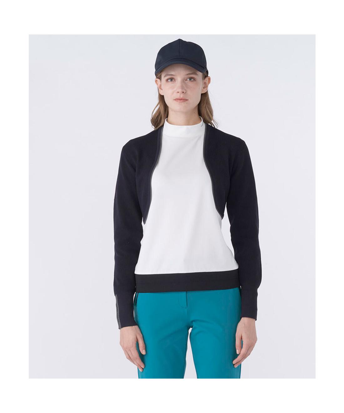 公式ランバン スポール LANVIN SPORT ニットボレロ ショート丈 レディース 女性 UVカット UPF50+ 手洗い可 ウェア ゴルフ おしゃれ レイヤード 2026年春夏モデル VG6SST23L