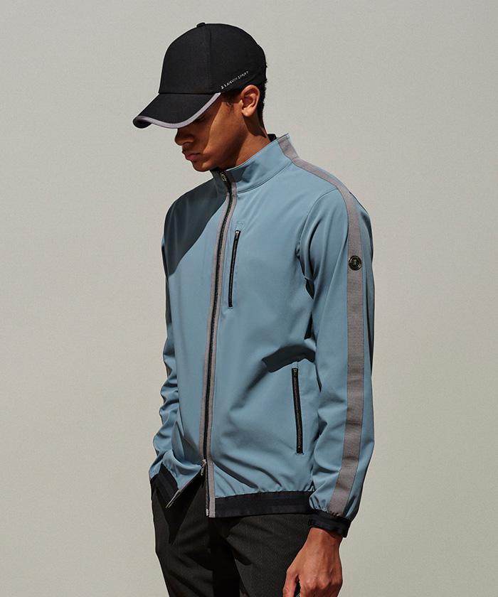 【極美品】LANVIN SPORT ノーカラー　薄手　ジップ　ゴルフ　白　LL 極美品】LANVIN SPORT ノーカラー 薄手 ジップ ゴルフ 白 LL 楽天