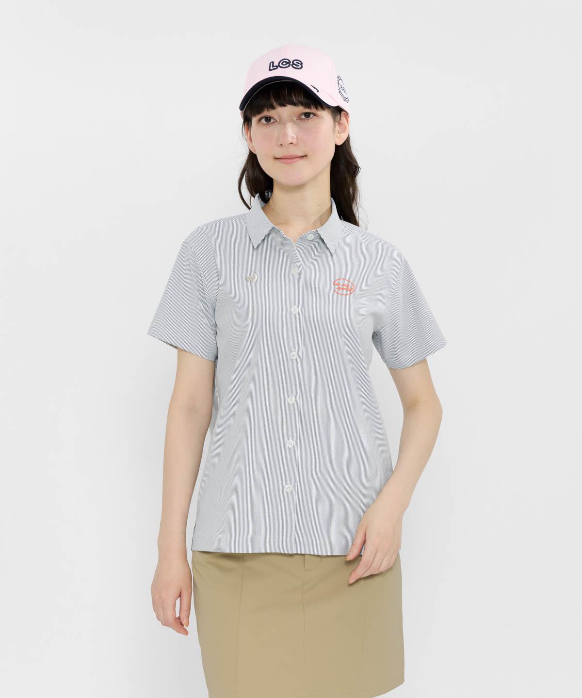 【公式】 ルコックスポルティフ ゴルフ le coq sportif golf フルボタン半袖シャツ レディース 女性 吸汗速乾 遮熱 UVカット UPF50+ 消臭 Sunscreen NIR ゴルフ 2026年春夏モデル LG6SHS80L