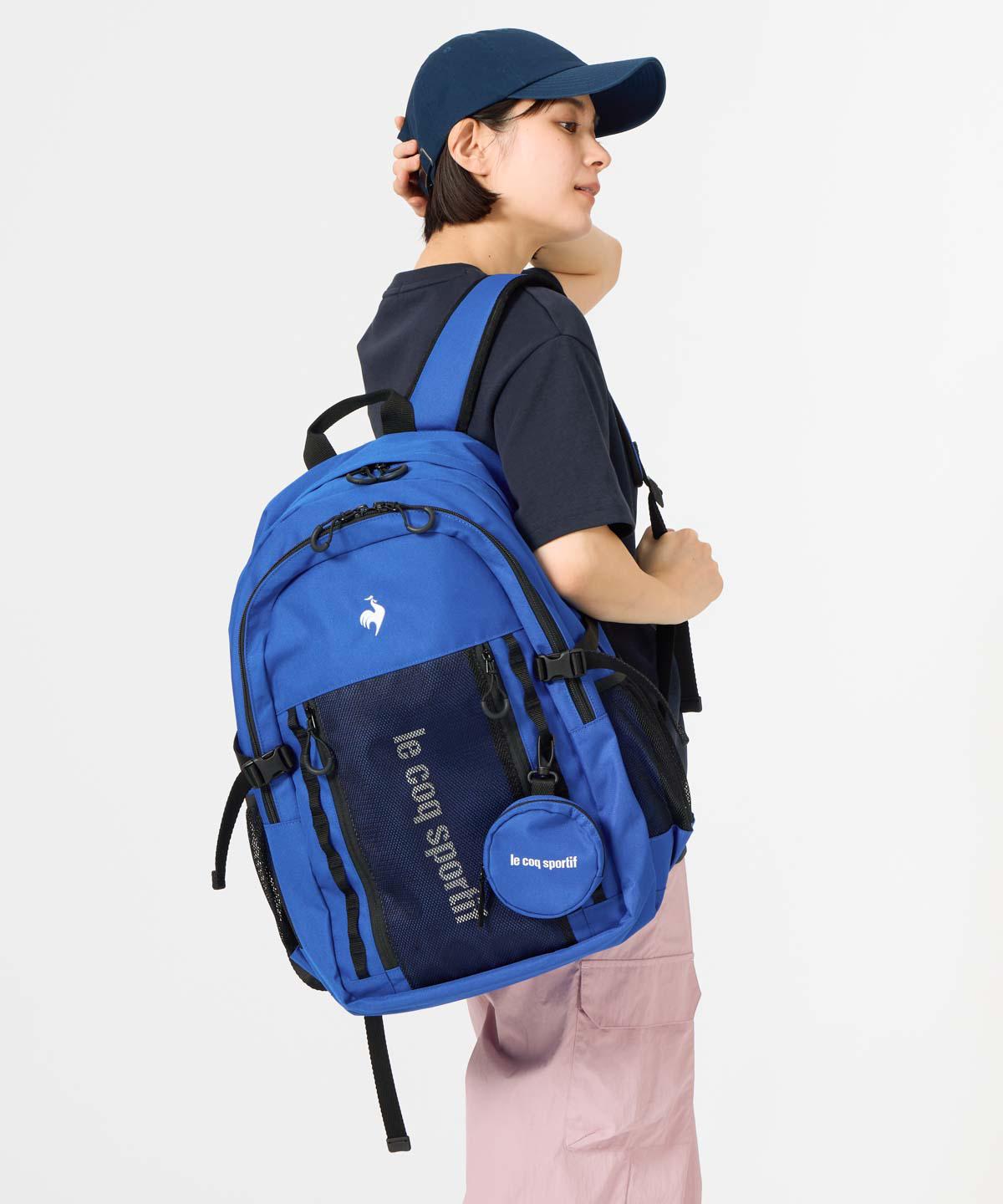 【堅苦しさ】ルコックスポルティフ le coq sportif うしろ側風呂敷き包み(電気容量：約32L) ユニ一発やる メンズ レディース パソコン・経口避妊薬衣嚢付 瓶衣嚢付 再帰照りかえし付 ミニ車寄せ付 背嚢 形づくる 運動競技 ブランド名 2026年春夏青写真 LT6SBP51U