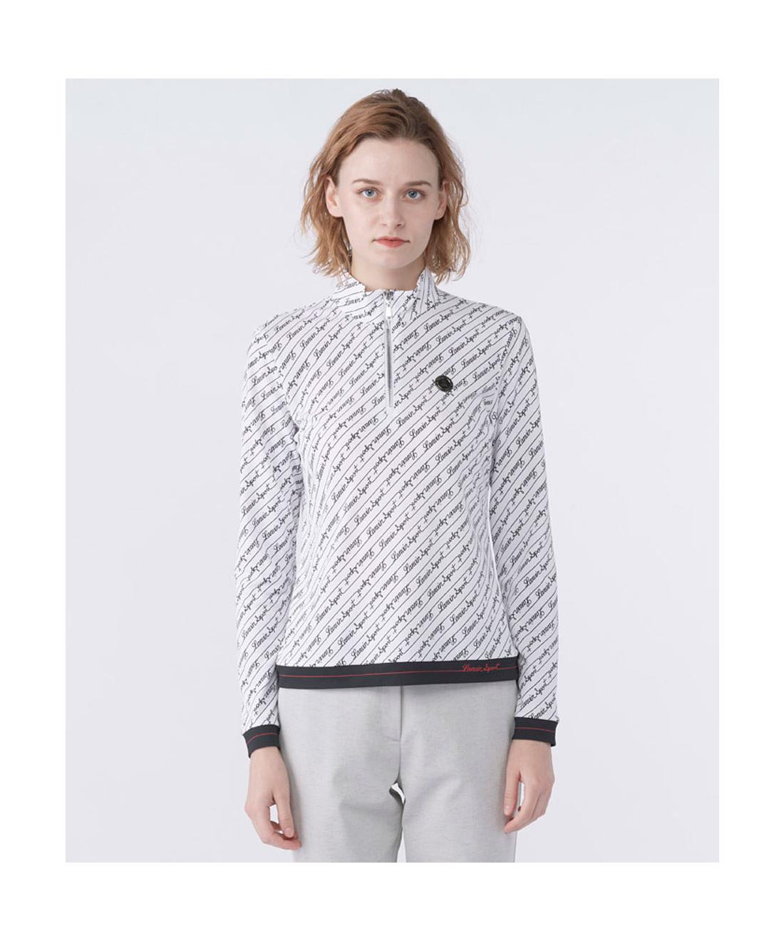 【公式】 ランバン スポール LANVIN SPORT 手書きロゴ長袖シャツ ハーフジップ レディース 女性 吸汗速乾 UVカット UPF15 ストレッチ 遮熱 Sunscreen NIR ゴルフ スポーツ 2026年春夏モデル VG6SLS31L