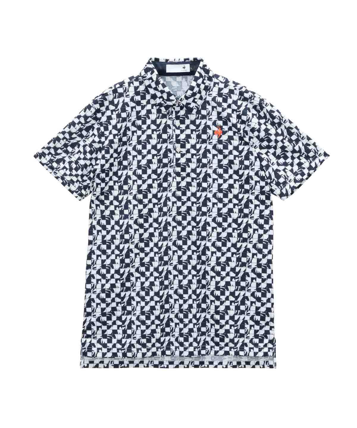 【百貨店大売り出し 10%OFF】【堅苦しさ】 ルコックスポルティフ ゴルフ le coq sportif golf ルースタータイル柄半袖プルオーバー メンズ 成人男性 吸汗速乾 伸ばすこと UV撥ねのける 高T通気 クーリング スポーツシャツ ゴルフ 2026年春夏ひな形 LG6SHS02M