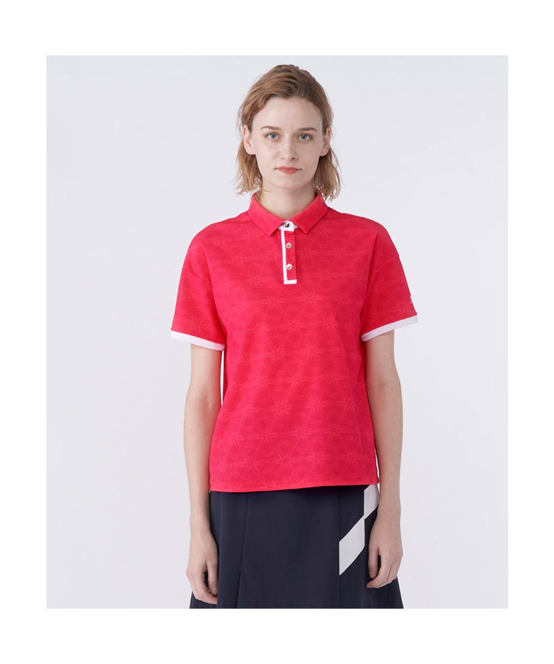 【公式】 ランバン スポール LANVIN SPORT 総柄プリント半袖ポロシャツ レディース 女性 吸汗 UVカット UPF50+ ストレッチ 遮熱 Sunscreen NIR ポロシャツ ゴルフ スポーツ 2026年春夏モデル VG6SHS31L｜デサント公式通販　店 20,592円