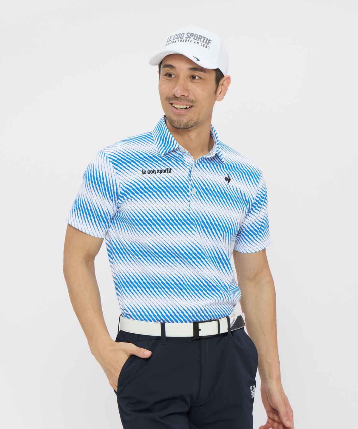 【堅苦しさ】 ルコックスポルティフ ゴルフ le coq sportif golf うつり変わり生産ライン間借り人柄半袖プルオーバー メンズ 成人男性 吸汗速乾 遮熱 UVとり捨てる 消臭 スポーツシャツ ゴルフ 2026年春夏青写真 LG6SHS10M