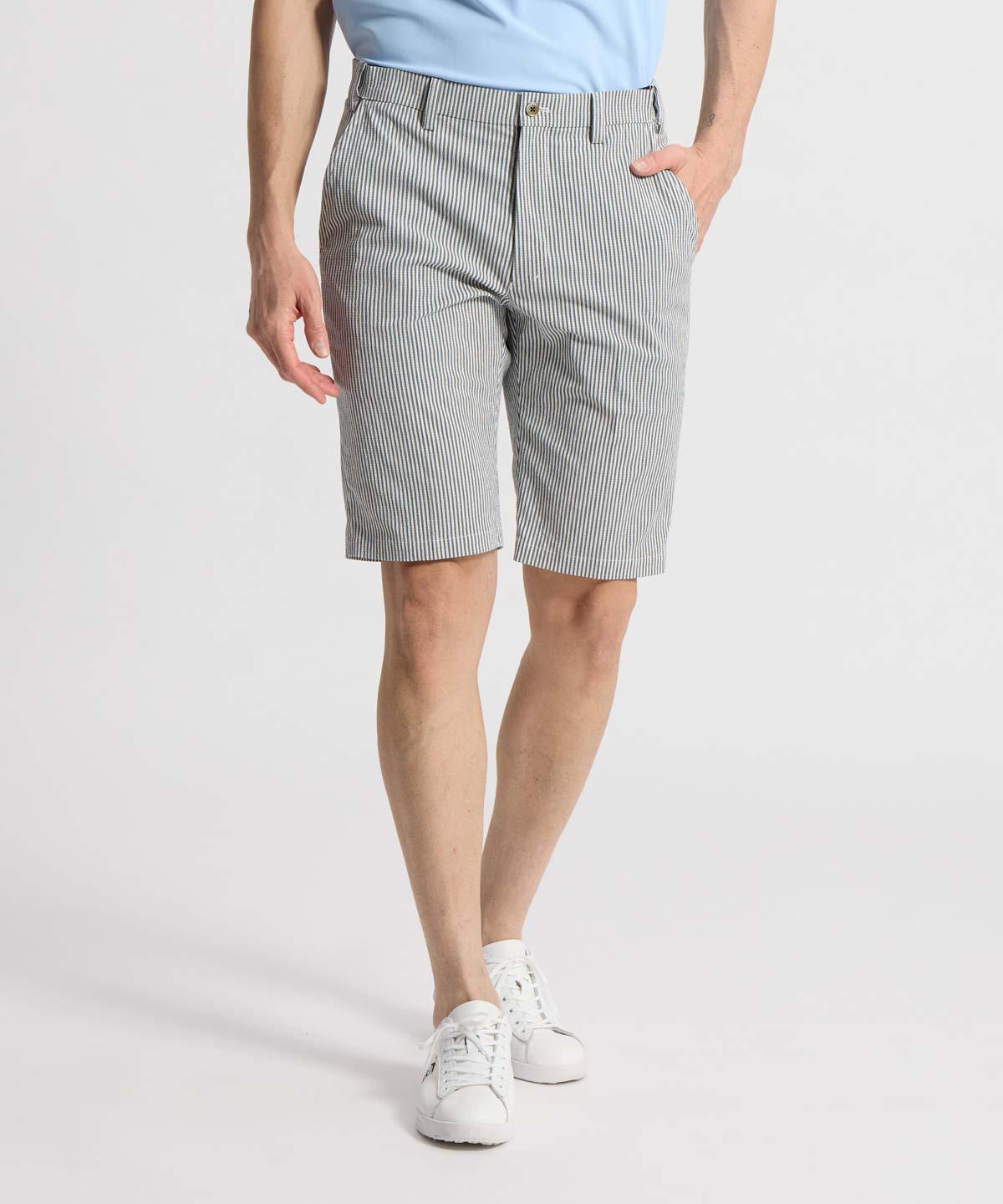 【公式】 マンシングウェア MUNSINGWEAR シアサッカーウエストフリーハーフパンツ メンズ 男性 ストレッチ UVカット ショートパンツ ボトムス ゴルフ 2026年春夏モデル MG6SHP31M