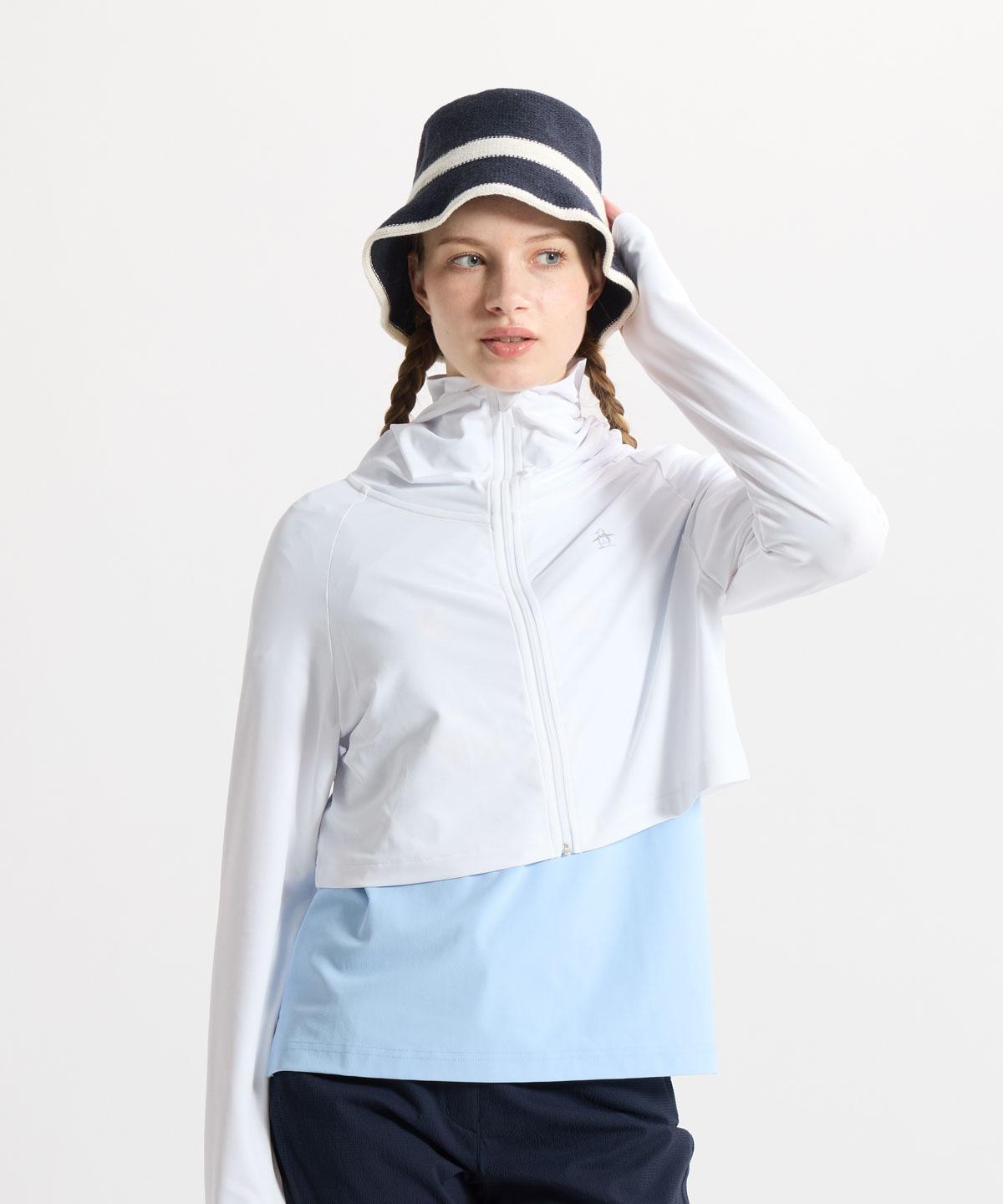 【百貨店大売り出し 10%OFF】【堅苦しさ】マンシングウェア MUNSINGWEAR Sunscreen NIR ボンネット付き添い人ボレロ レディース 成人女性 本体 Sunscreen NIR UPF50+ 遮熱 クーリング 伸ばすこと ゴルフ 今めかしい 運動競技 2026年春夏模範例 MG6SAZ53L