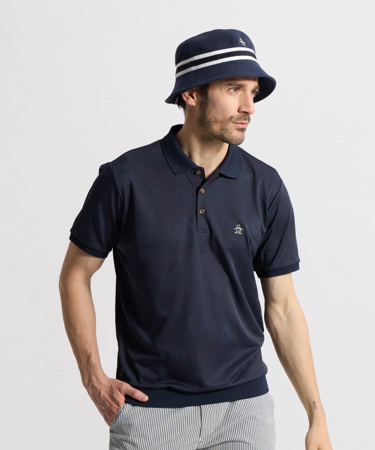 【公式】マンシングウェア MUNSINGWEAR ロゴジャガード半袖ポロシャツ 裾リブ 外出し メンズ 男性 吸汗 ストレッチ UVカット ゴルフ おしゃれ スポーツ 2026年春夏モデル MG6SHS33M