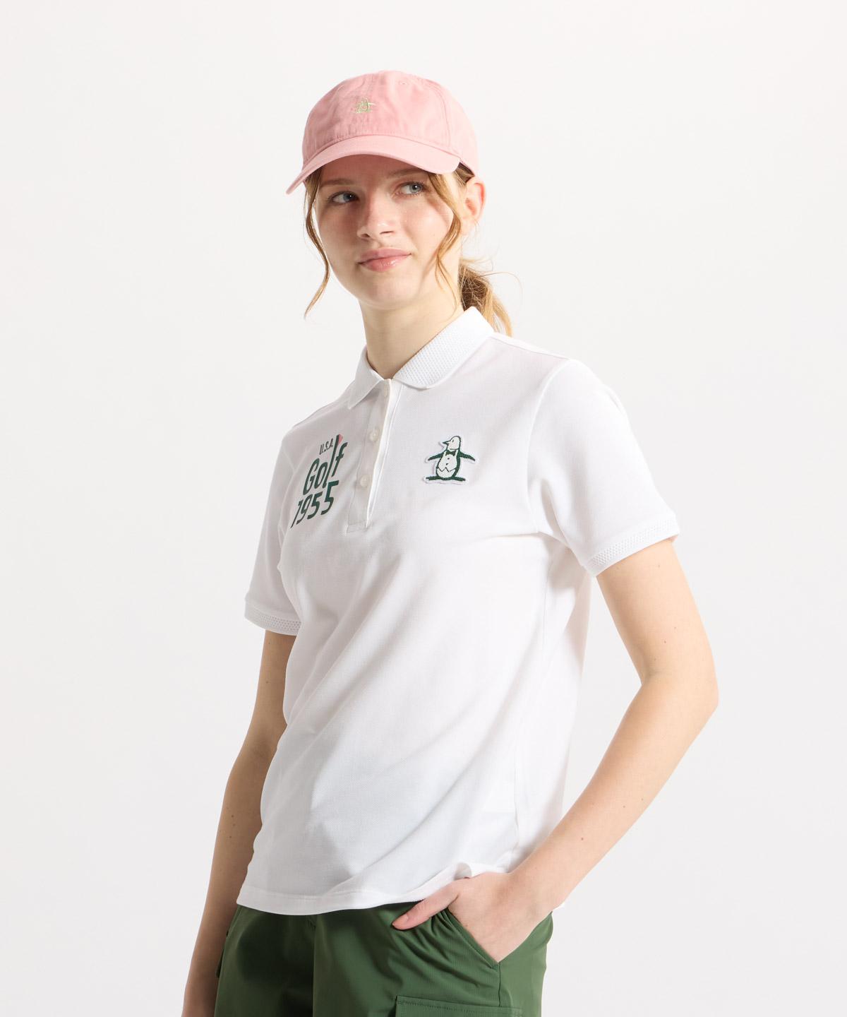 【堅苦しさ】マンシングウェア MUNSINGWEAR マナード×Sunscreen NIR ベア鹿子半袖スポーツシャツ レディース 亭主もち 吸汗速乾 伸ばすこと UV撥ねのける Sunscreen NIR 遮熱 ゴルフ 2026年春夏ひな形 MG6SHS36L