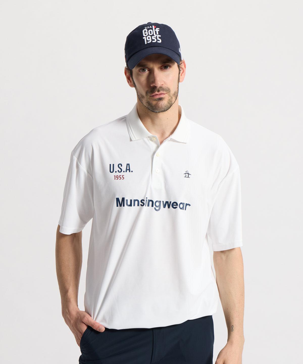 【公式】マンシングウェア MUNSINGWEAR Sunscreen NIR オーバーサイズ半袖ポロシャツ メンズ 吸汗 ストレッチ UVカット 遮熱 ゴルフ 2026年春夏モデル MG6SHS39M|デサント公式通販 店