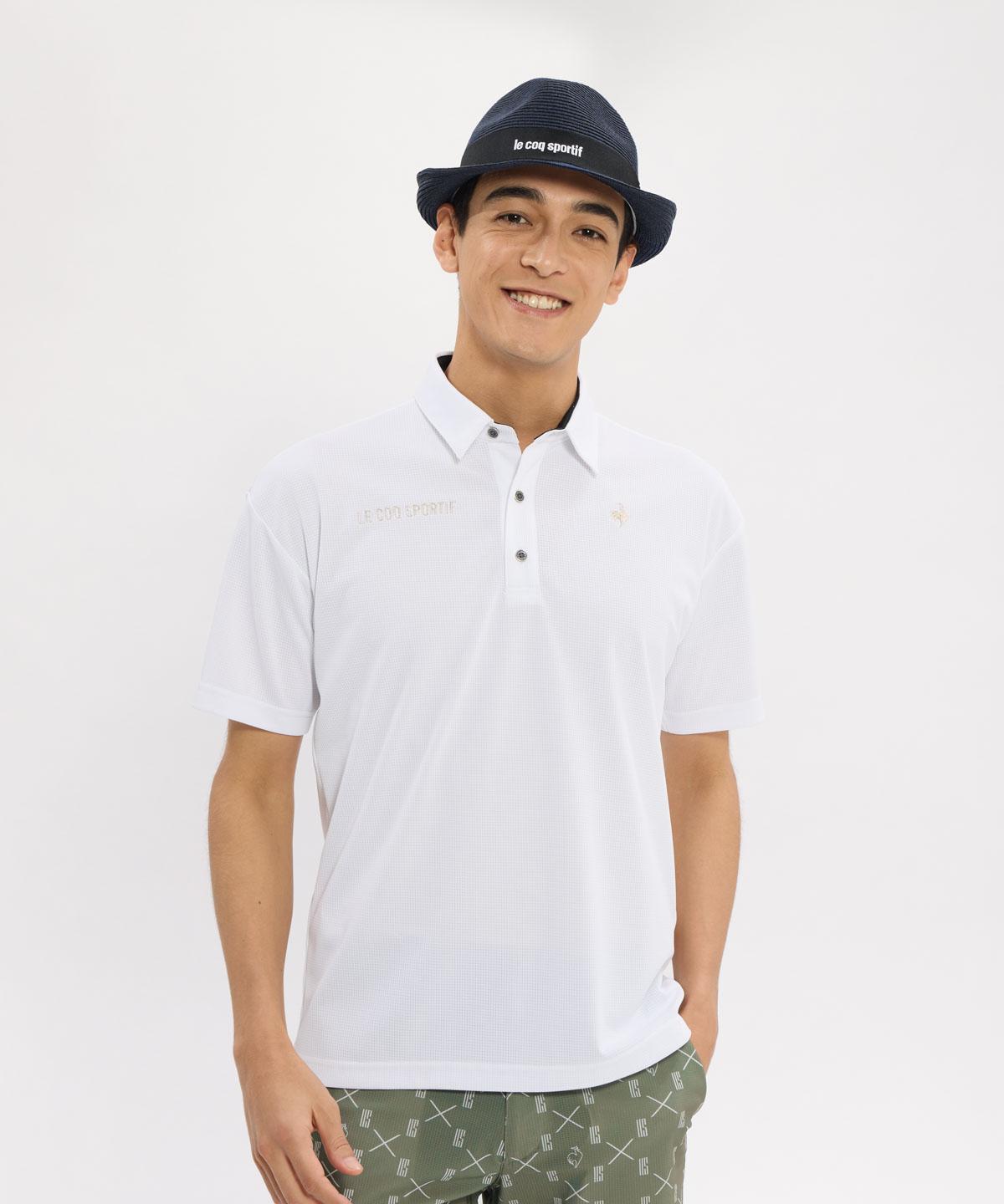 【堅苦しさ】ルコックスポルティフ ゴルフ le coq sportif golf メッシュ調広々とした影ぼうし半袖プルオーバー メンズ 吸汗速乾 遮熱 UVとり捨てる 伸ばすこと 消臭 2026年春夏模範例 LG6SHS13M