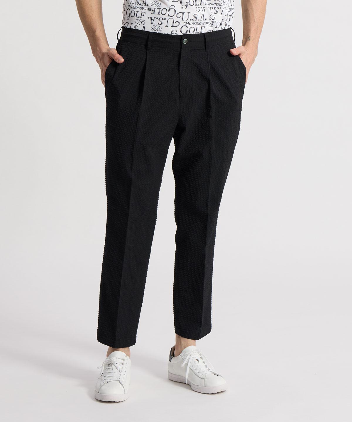 【公式】マンシングウェア MUNSINGWEAR ドットメッシュロング9分丈パンツ ワンタック テーパード メンズ 吸汗速乾 ストレッチ ゴルフ 2026年春夏モデル MG6SLPX2M|デサント公式通販 店
