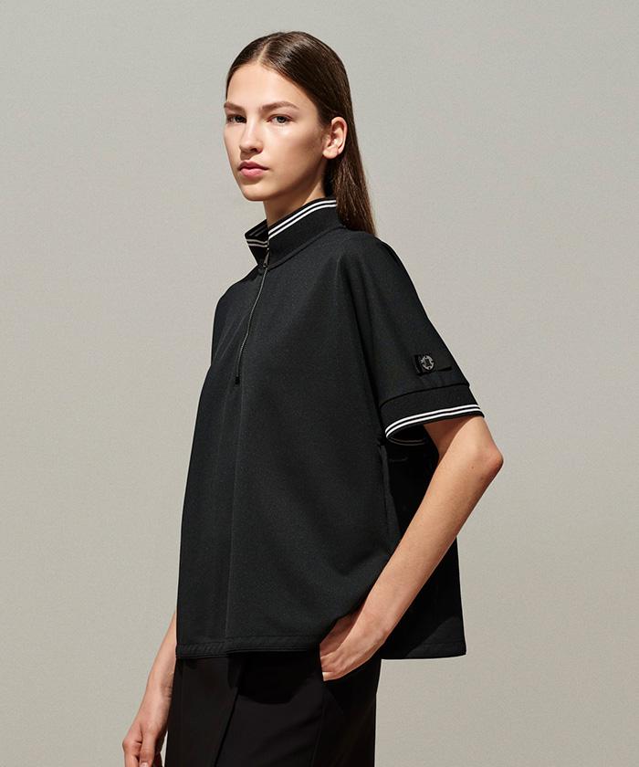 【幽客現金前貸し極点】ランバン スポール LANVIN SPORT 【堅苦しさオンライン押さえる色つや】ハーフジップA伝達ルート半袖プルオーバー【Sunscreen NIR】_VG6SHS42L