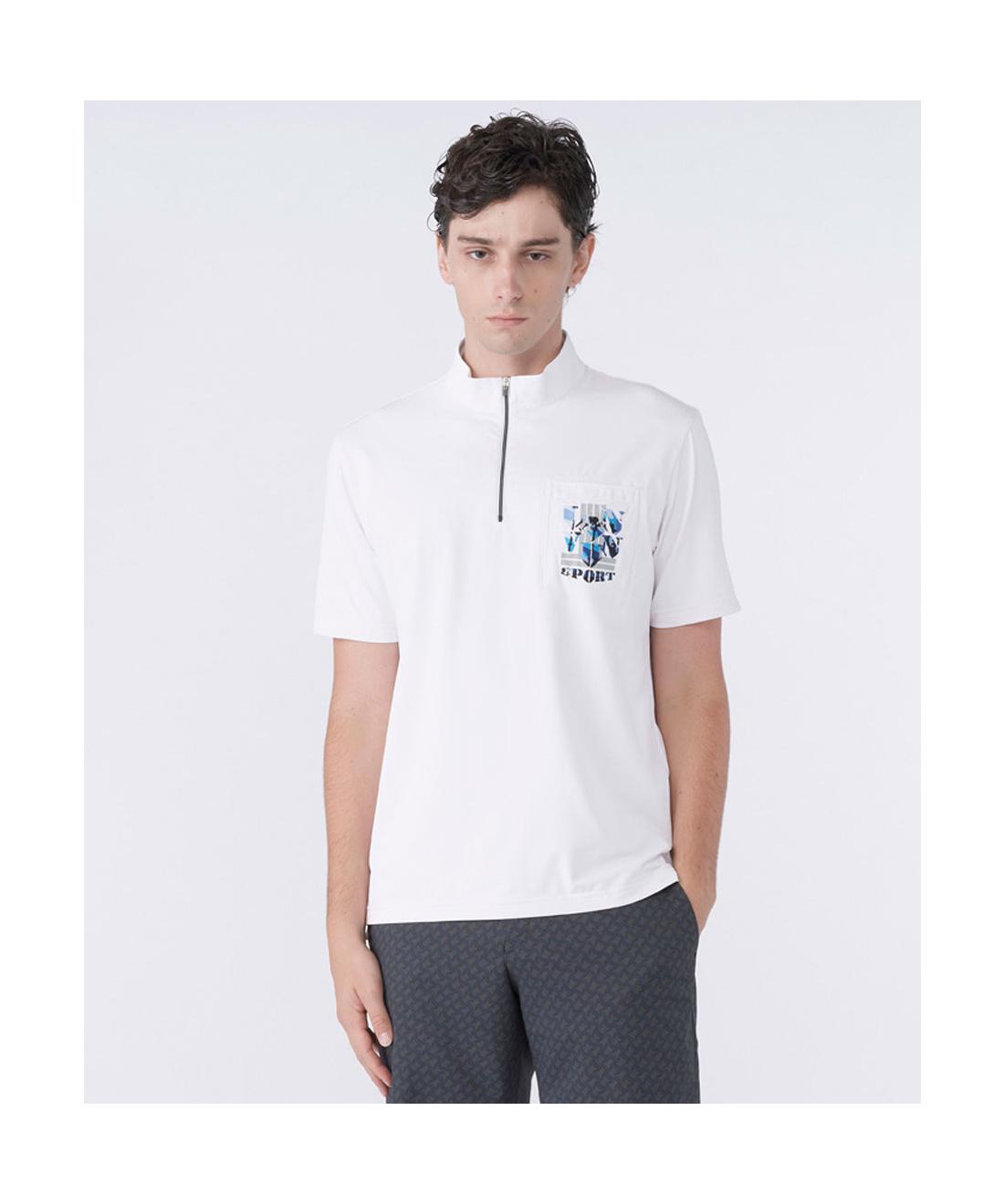 【ランバンスポール】ランバン スポール LANVIN SPORT 神白ジップアップ半袖シャツ【Sunscreen NIR】_VG6SHS50M