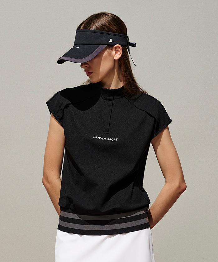 【公式】ランバン スポール LANVIN SPORT 裾リブハーフジップ半袖シャツ Sunscreen NIR レディース 吸汗 2WAYストレッチ 遮熱 ゴルフ 2026年春夏モデル VG6SHS53L