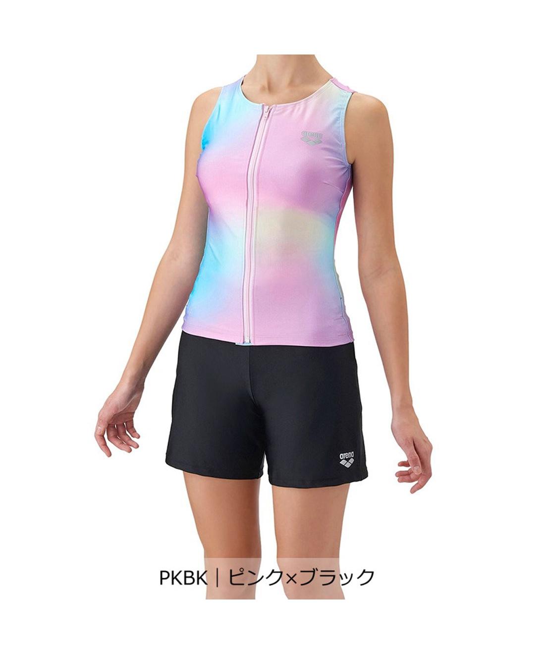 【百貨店大売り出し 10%OFF】【堅苦しさ】闘技場 arena フィットネスセパレート 覆いかぶせるうしろ側 ミドルレッグ 差込みパッド【返品不可商いもの】 レディース 成人女性 水中ウォーキング アクアビクス グラデーション 水浴び スイム 水泳ぎ スウィミングプール 運動競技 ブランド名 AS6FWF54L