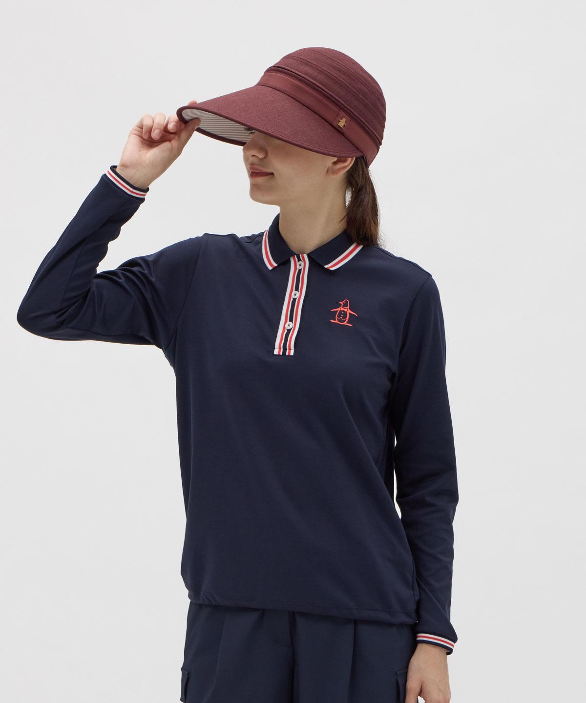 【公式】マンシングウェア MUNSINGWEAR Sunscreen NIR 4口ポンチ 外出しスタイル長袖ポロシャツ レディース 女性 吸汗速乾 UV ストレッチ クーリング ゴルフ MG5FLS22L 2025年秋冬モデル|デサント公式通販 店