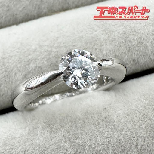 ブリリアンス＋　ダイヤモンドリング PT950 スクエア ダイヤモンド ハーフエタニティ リング 2.3mm 4-7