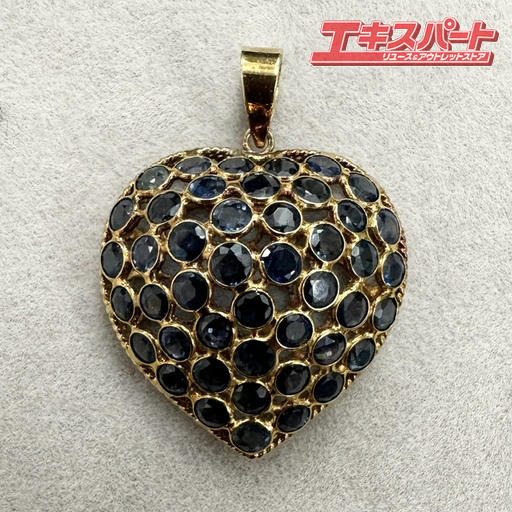 ヴィンテージ ペンダントトップ 18K ハート ブルーサファイア アンティーク ネックレス 平塚店 P-1【中古】平塚店｜エキスパート店