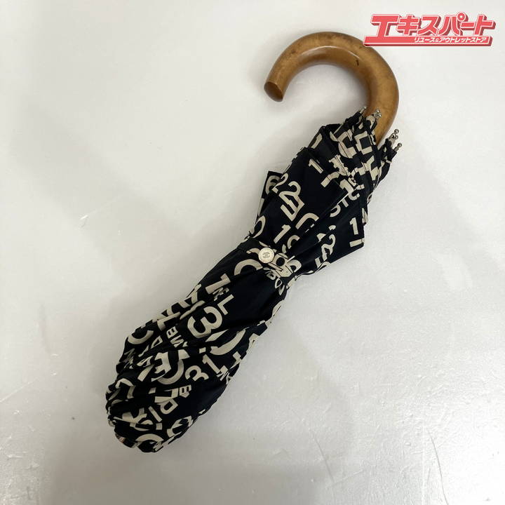 CHANEL シャネル 折りたたみ傘 パラプリュイ バイシーライン 飛び降りる式 ミスマ店【中古】 バッグ・小物・ブランド雑貨-傘-レディース雨傘