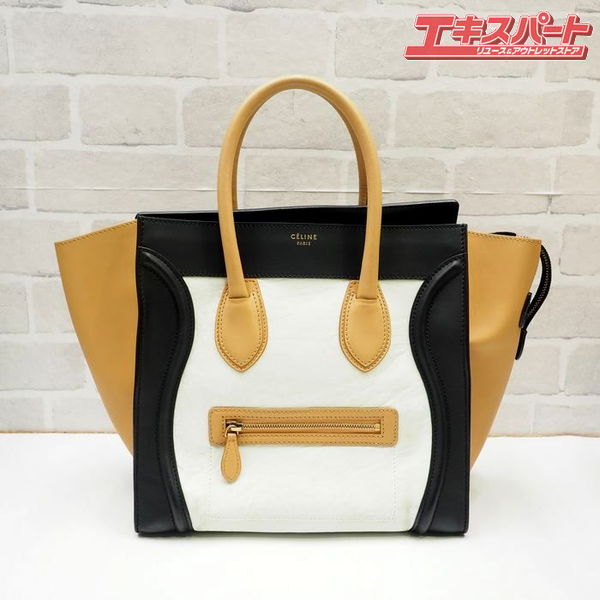 CELINE ラゲージミニショッパー トリコロール マルチカラー ハンドバッグ セリーヌ 戸塚店【中古】 49,368円