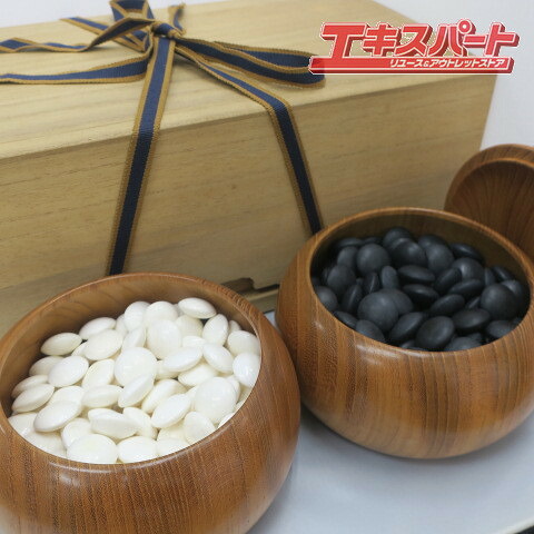 碁石 37号 38号 碁笥 碁笥箱付き 蛤貝 黒石 詳細不明 平塚店【中古】｜エキスパート店