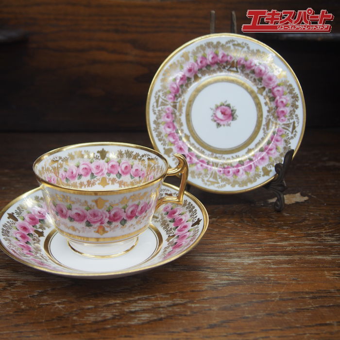 連合王国 講買組み合い地べた 1925年製 金彩 お手々絵の具 イングランドの薔薇 3重協奏曲 copeland アンティーク 辻堂店【中古】