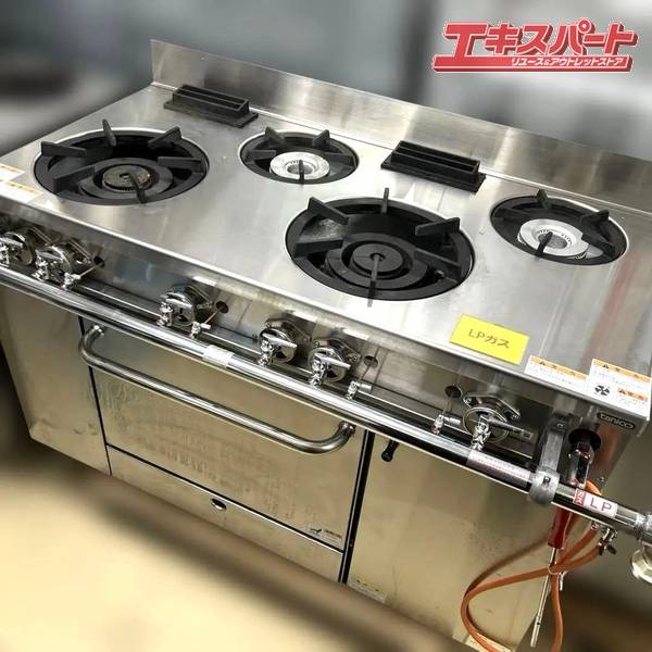 直接引き取り/地域限定配送 TANICO/タニコー 4口ガスレンジ アルファ-シリーズ TGRM-1222 LPガス用 2024年 戸塚店【中古】|エキスパート店