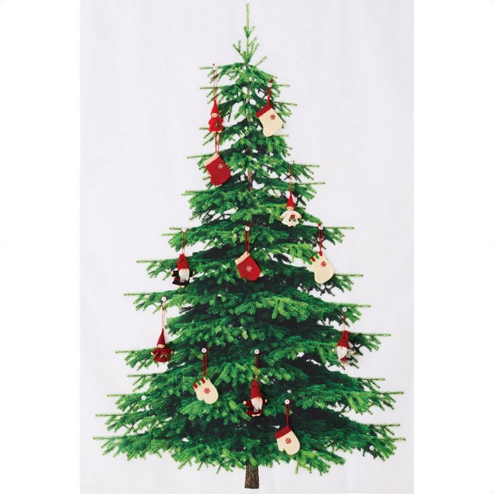 もみの木タペストリー オーナメント付き ノル ディック 1セットクリスマス 飾り タペストリー 壁 Educaps Com Br