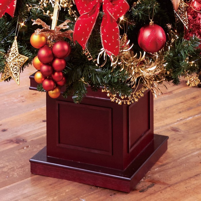 史上最も激安 クリスマスツリー クリスマス おしゃれ オーナメント 北欧 Led 240cm 飾り 送料無料 スクエアベースセット レッド H240cm 1セット 爆売り Www Hbleisure Com