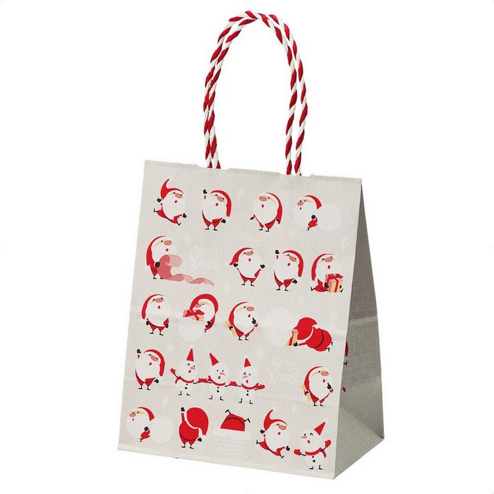 楽天市場 豆サンタ 手提紙袋 x12x25cm50枚 クリスマス ラッピング 袋 ストア エキスプレス 楽天市場店