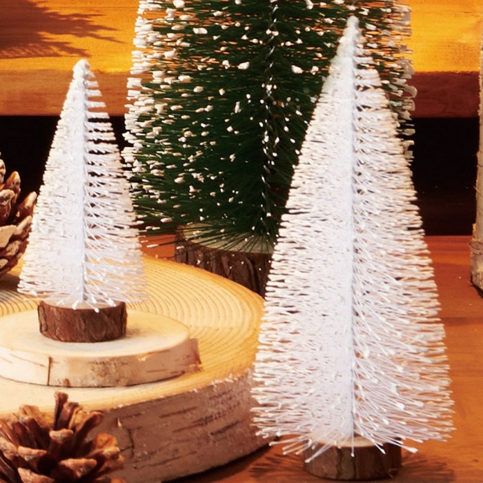 楽天市場 クリスマスツリー クリスマス おしゃれ オーナメント 北欧 卓上 小さい 飾り 送料無料 ミニツリー ホワイトセット 1セット ストア エキスプレス 楽天市場店