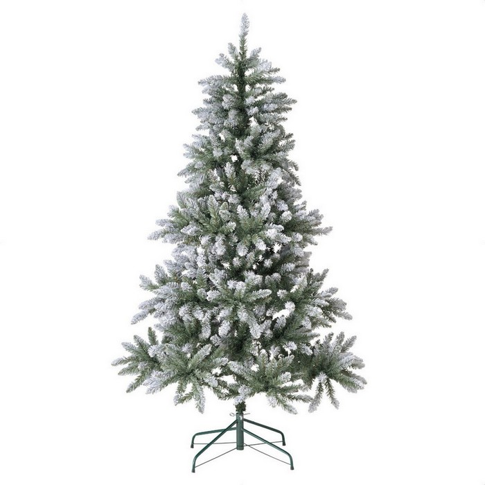 デラックススノークリスマスツリー グリーンホワイト H210cm 1本丸みを帯びた枝葉でグレード感ア ップ。雪化粧を施した緑×白の葉が美しいツリー。クリスマスツリー 210cm ヌードツリー オーナメントなし シンプル