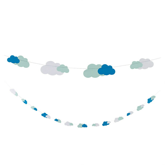 楽天市場 テーマガーランド アクアクラウズ夏の爽やかな店内演出にぴったりのガーランドです 白 水色 青の雲がたくさん連なったかわいらしいガーランドです 店舗 ディスプレイ 夏 装飾 飾り 吊り下げ 季節 天井 ガーランド ストア エキスプレス 楽天市場店