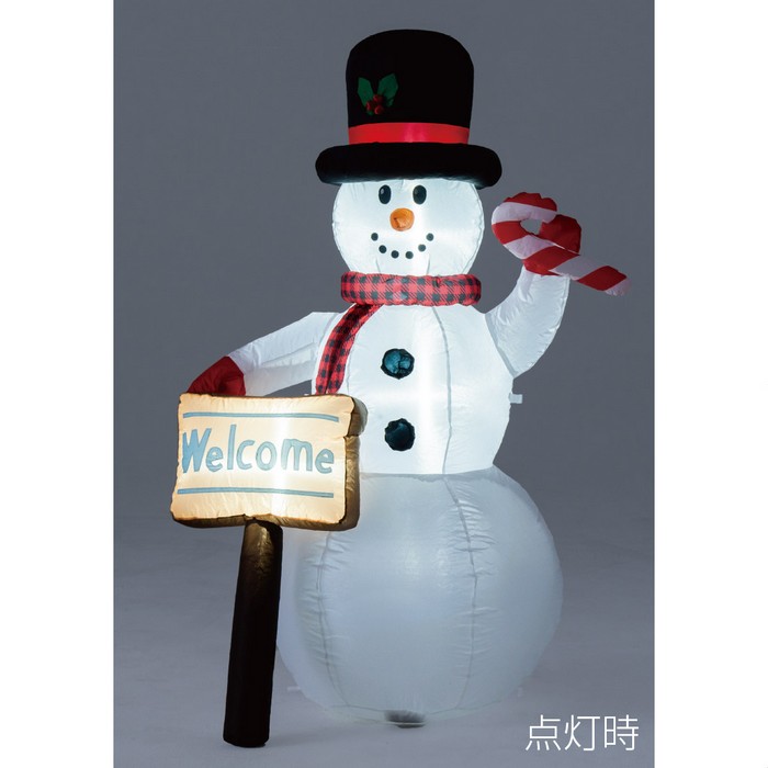 【楽天市場】【光る】150cm エアブロードール サインボードスノーマン 1台雪だるまがお客様をお出迎え。ぱっと目を引く大きめサイズで集客力