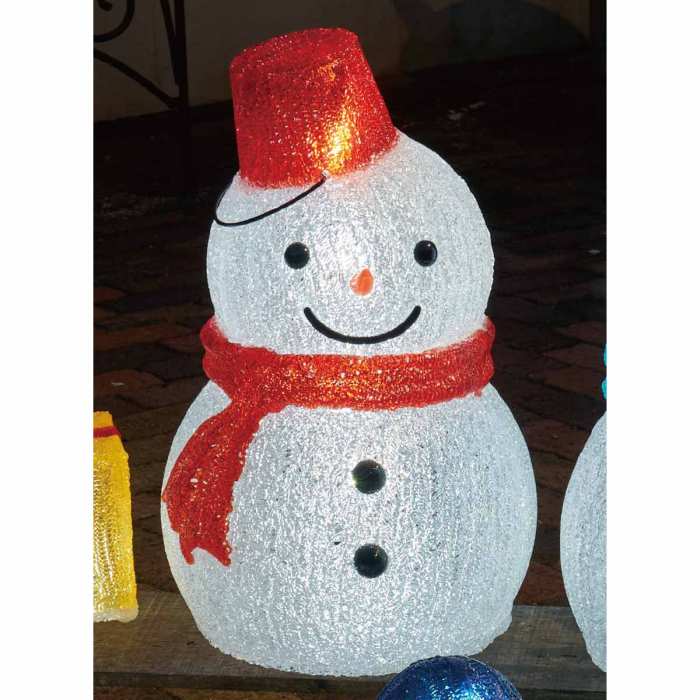 楽天市場】LEDブリリアントモチーフライト バケツスノーマン ブルー