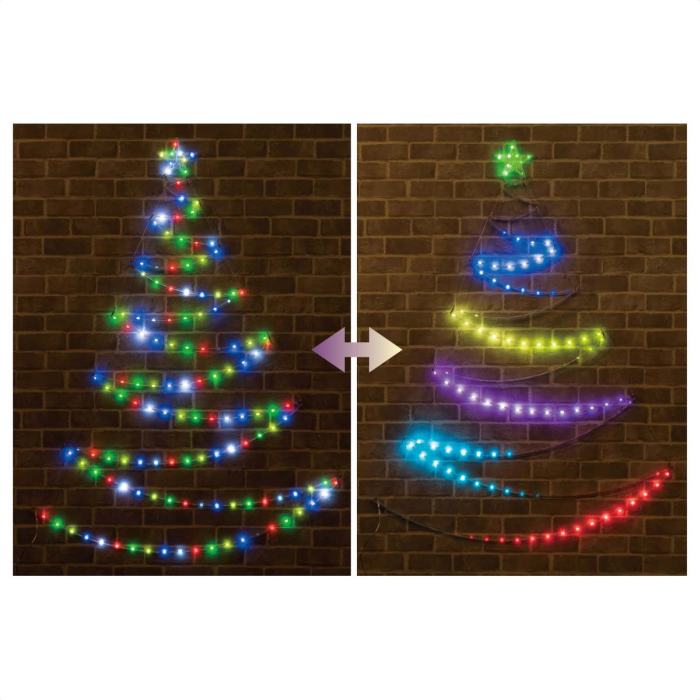 スマートLEDライトツリー [屋外使用可] 1台<br><br>カラフルな光が流れる楽しいライトツリー。<br><br>送料無料 ライト 飾り 装飾 飾り付け led イルミネーション おしゃれ 電飾 モチーフ クリスマス