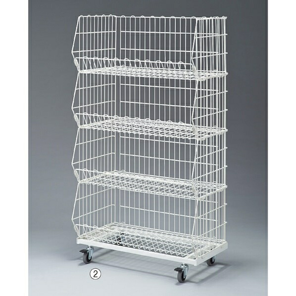 楽天市場】傾斜ジャンブルバスケット W90cm 4段 ホワイト 1台1台で