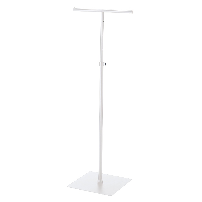 楽天市場】T字ハンガーラック 角パイプ 白 1台アパレル 什器 シンプル