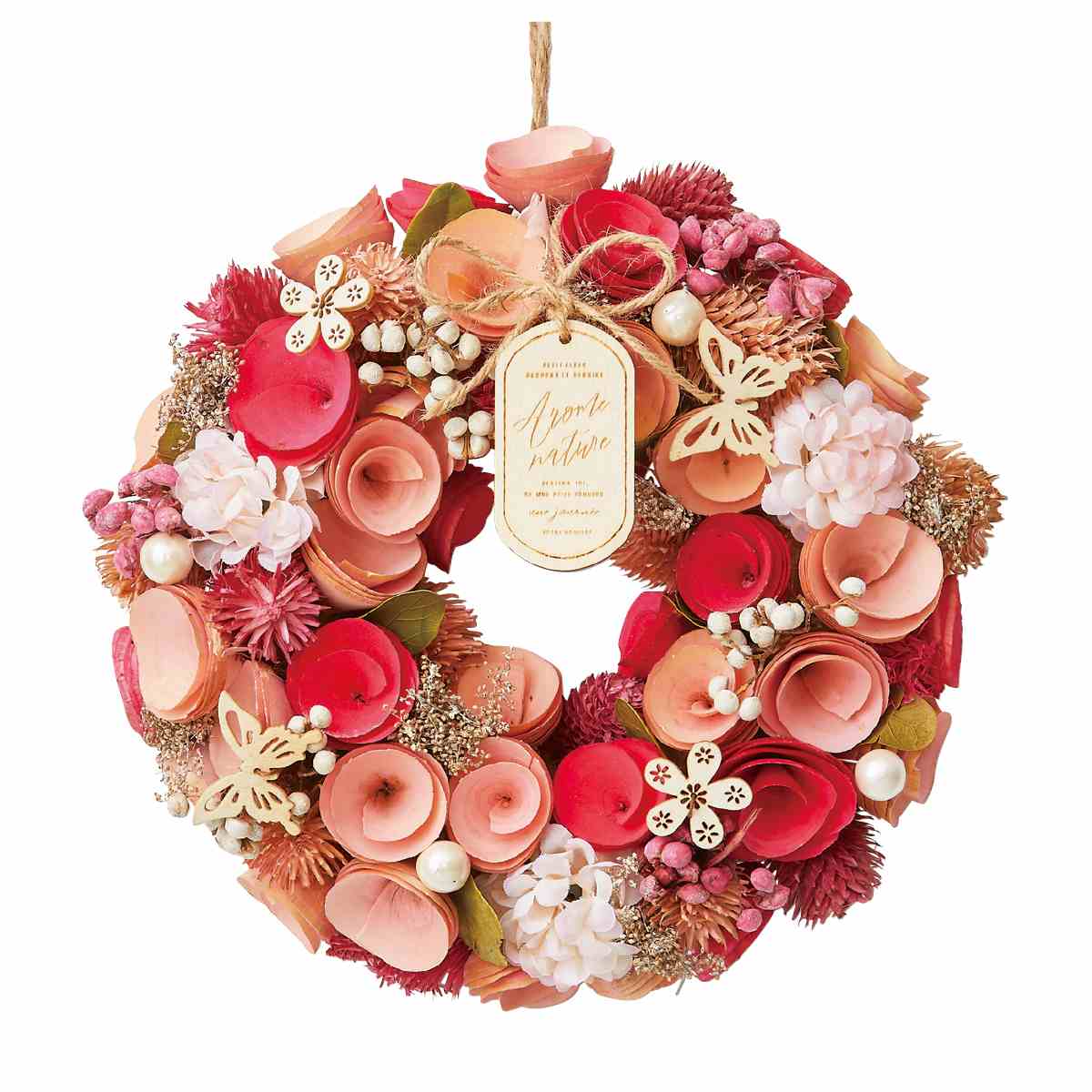 楽天市場】＼母の日ギフトに／プレゼント 玄関 リース ドライフラワー