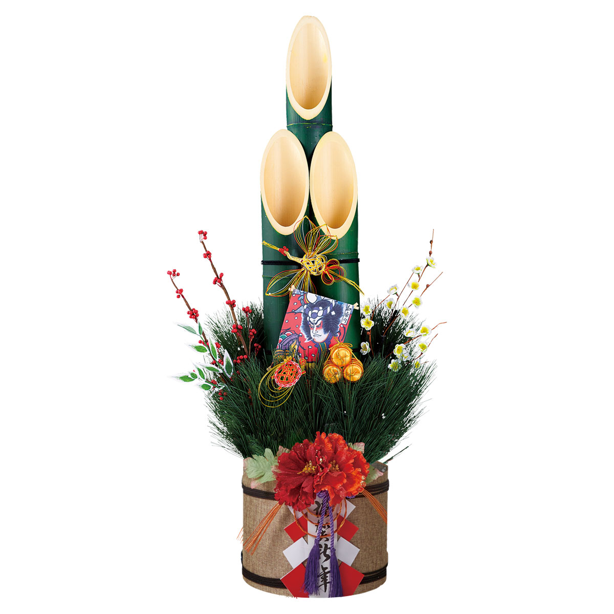 正月用の門松、高さ120cm×横30cmくらい。が2個のセット売り