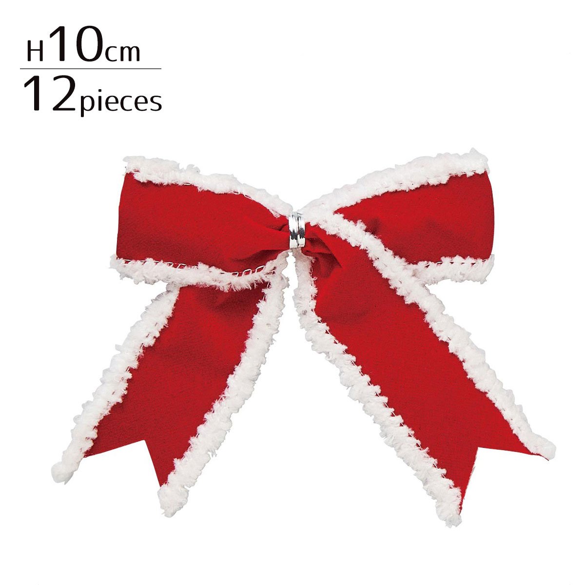 楽天市場】【12個入り】リボンオーナメントセット 小 ゴールド・レッド