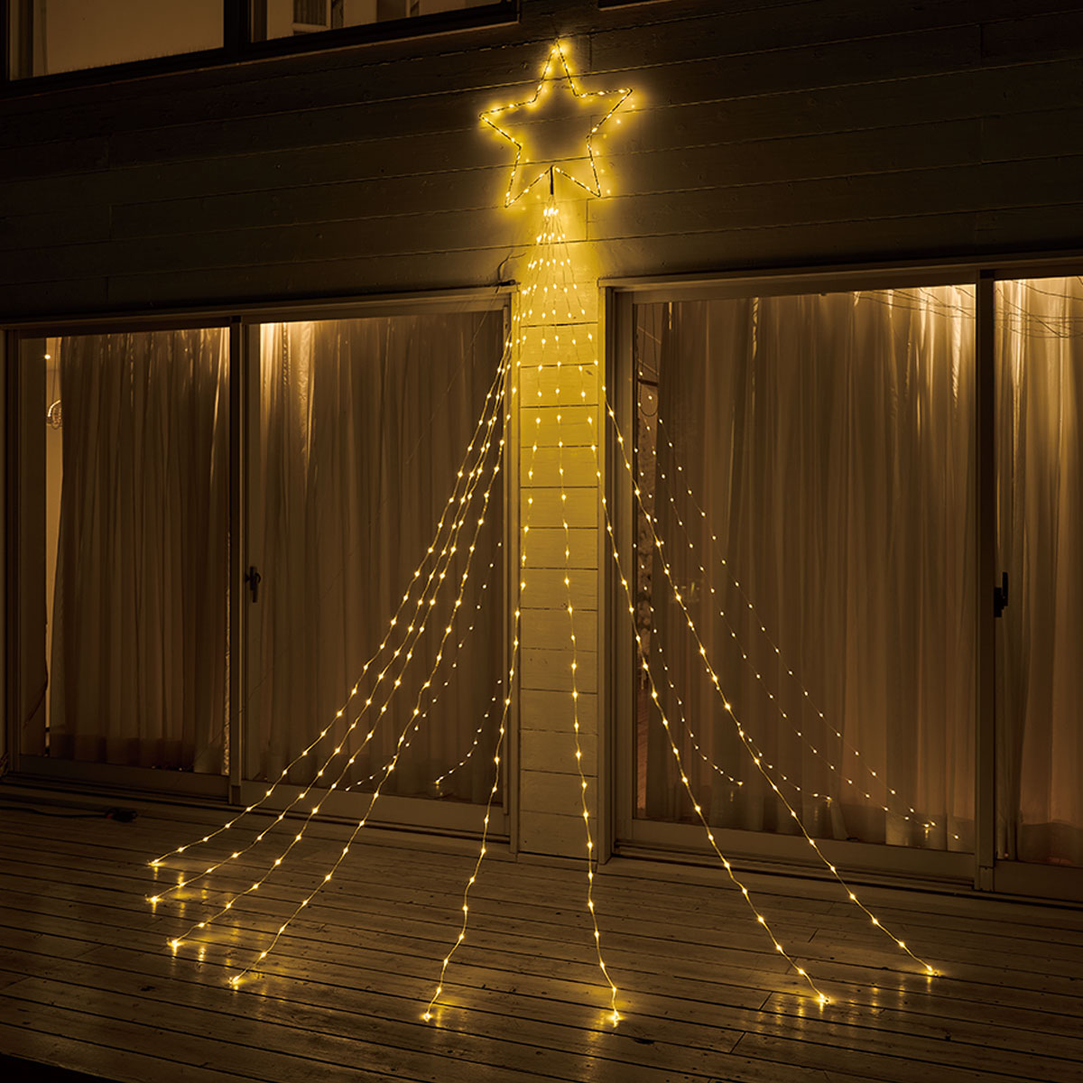 楽天市場】【1728球】LEDドレープライトロングサイズ(10m) ホワイト