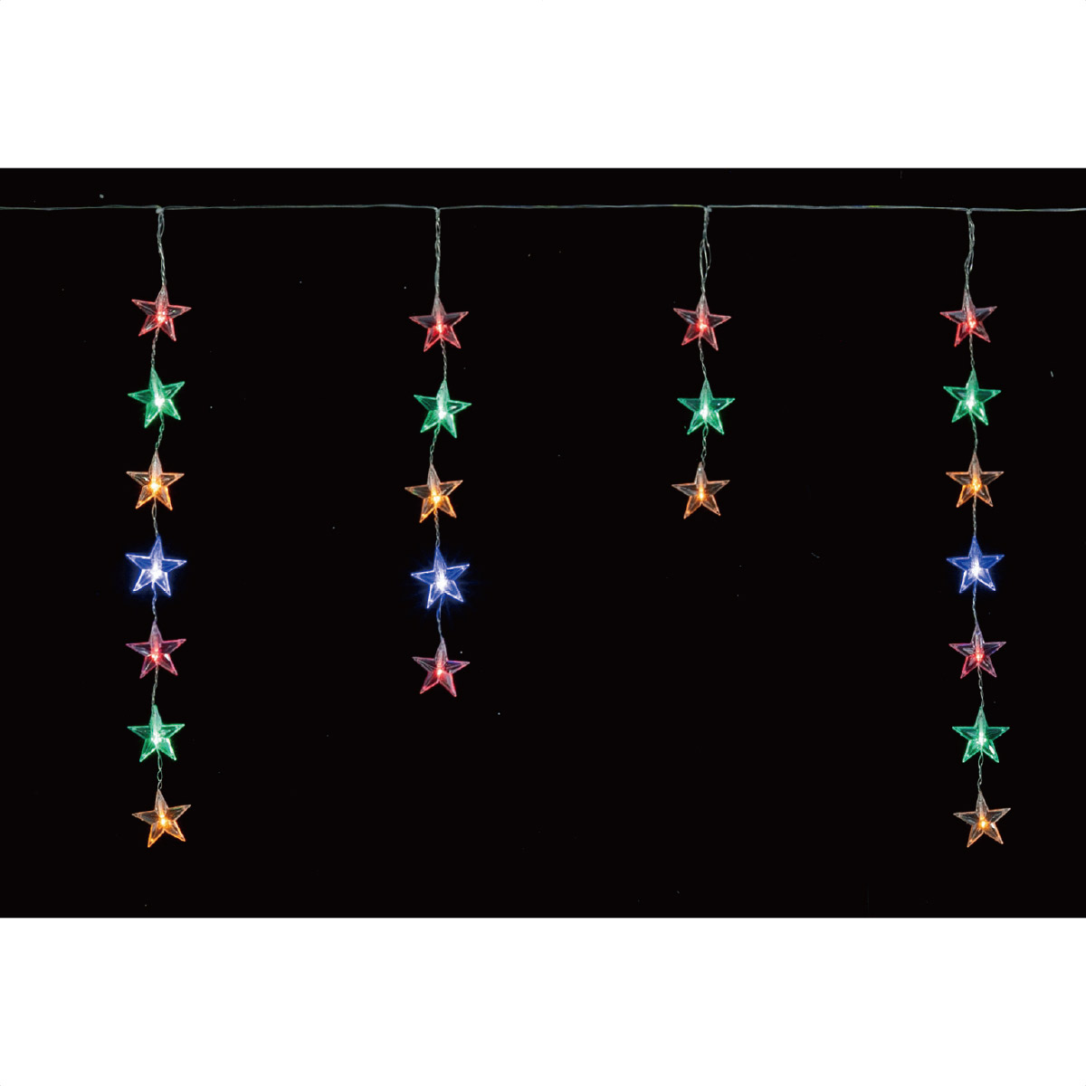 【5%OFFクーポン有り!7月25日限り】【LED96球】アイスクルタイプ スター マルチ 1セット送料無料 イルミネーション イルミネーションライト 屋外 つらら 星 電飾 クリスマス|ストア・エキスプレス 店